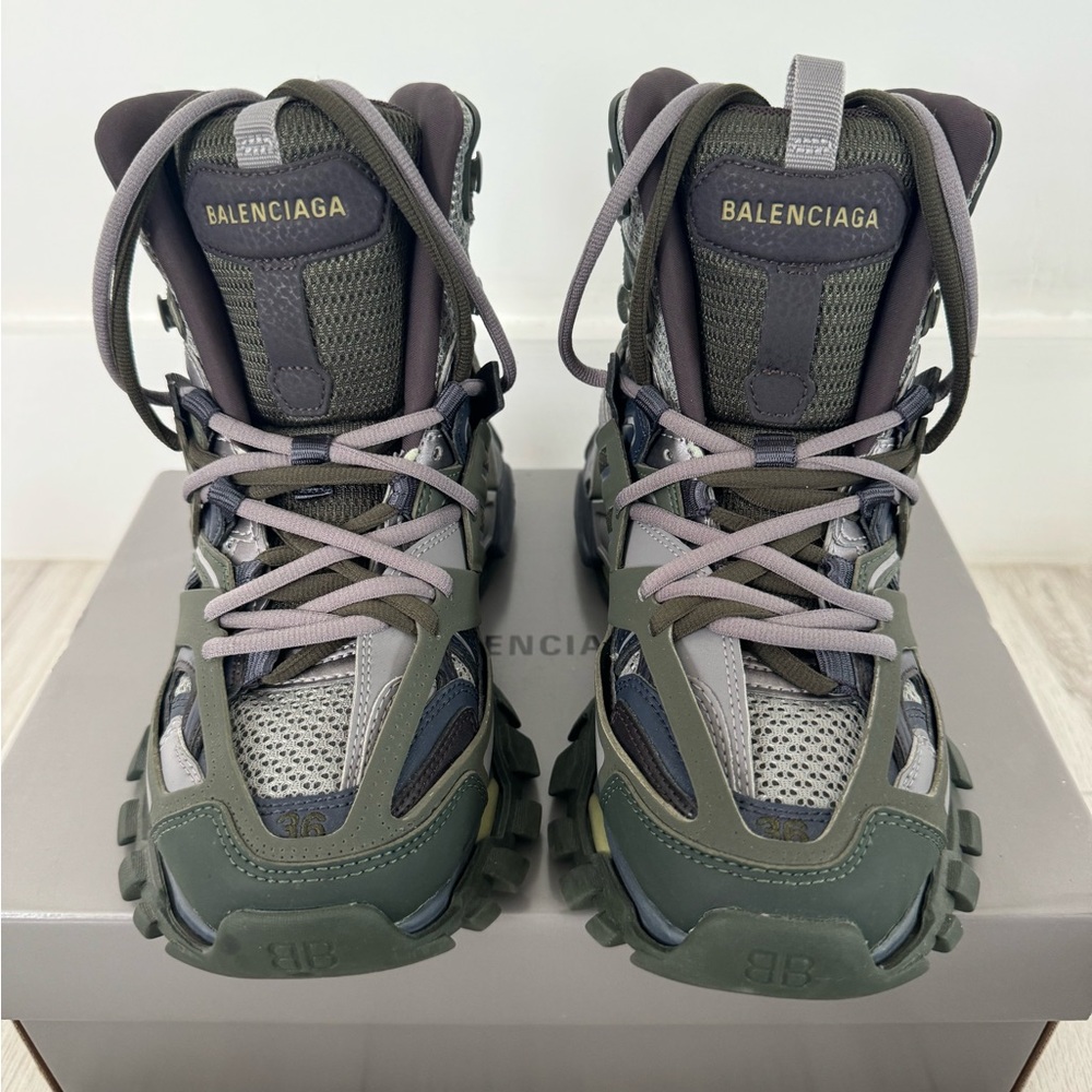 Balenciaga Green and Gray Sneakers